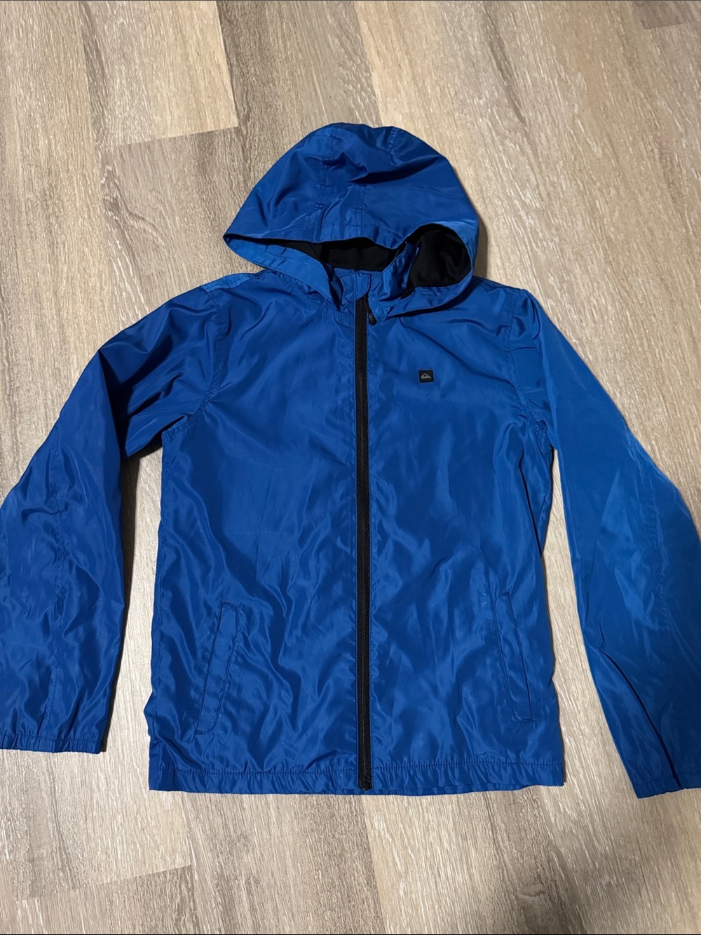 GUC Quiksilver Kids Blue Hooded Windbreaker Jacket